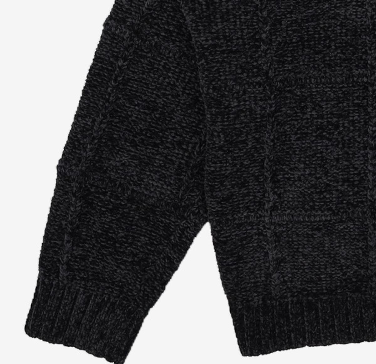 예스아이씨(YESEYESEE) Grid Knit Cardigan Black XL