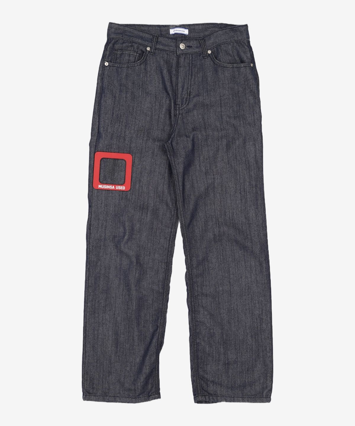 오더아카이브(ORDER ARCHIVE) Minimal wide jeans - 논페이드 로우인디고 28