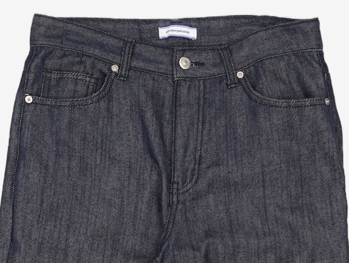 오더아카이브(ORDER ARCHIVE) Minimal wide jeans - 논페이드 로우인디고 28