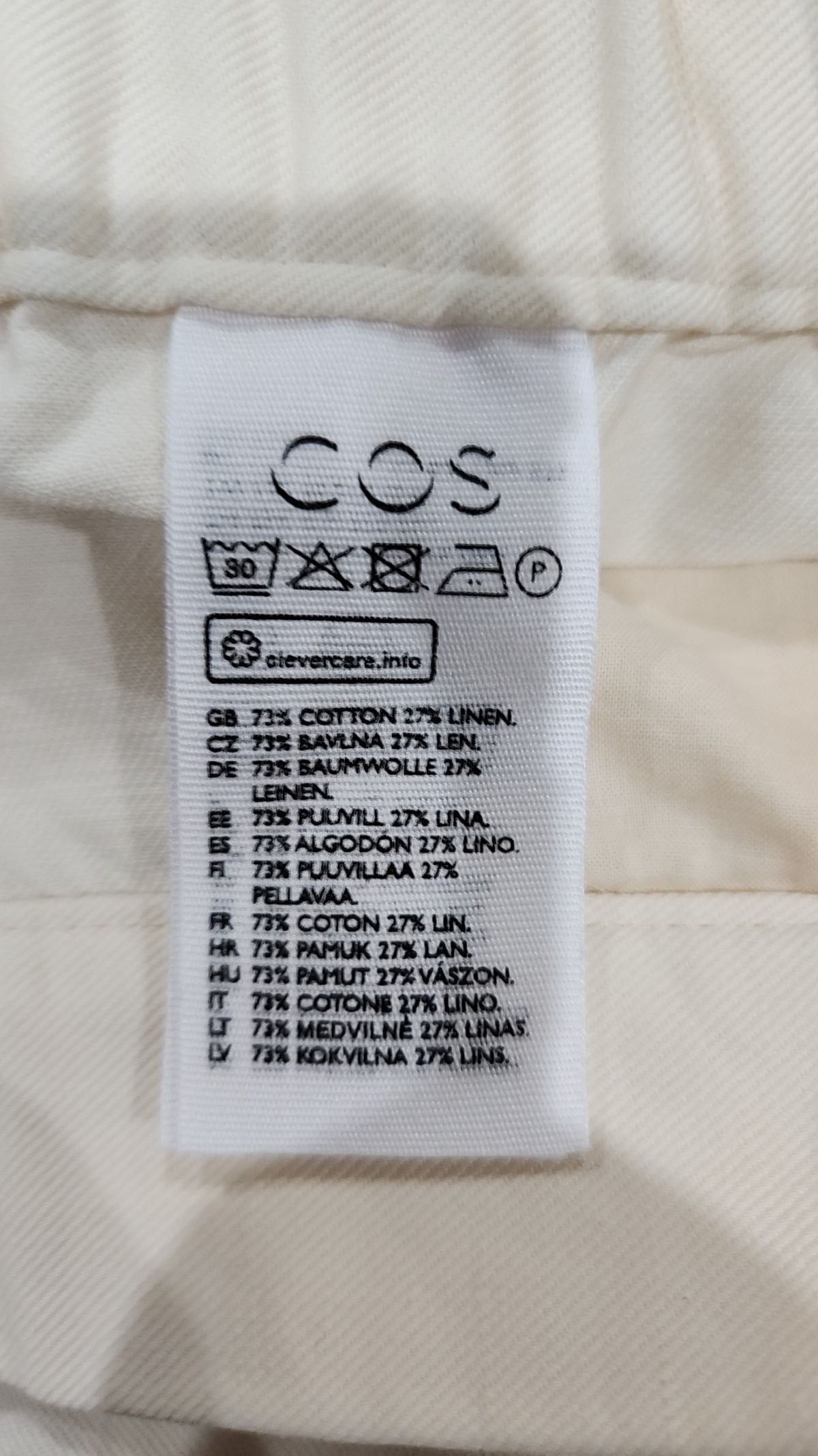 코스(COS) 코튼 팬츠 32