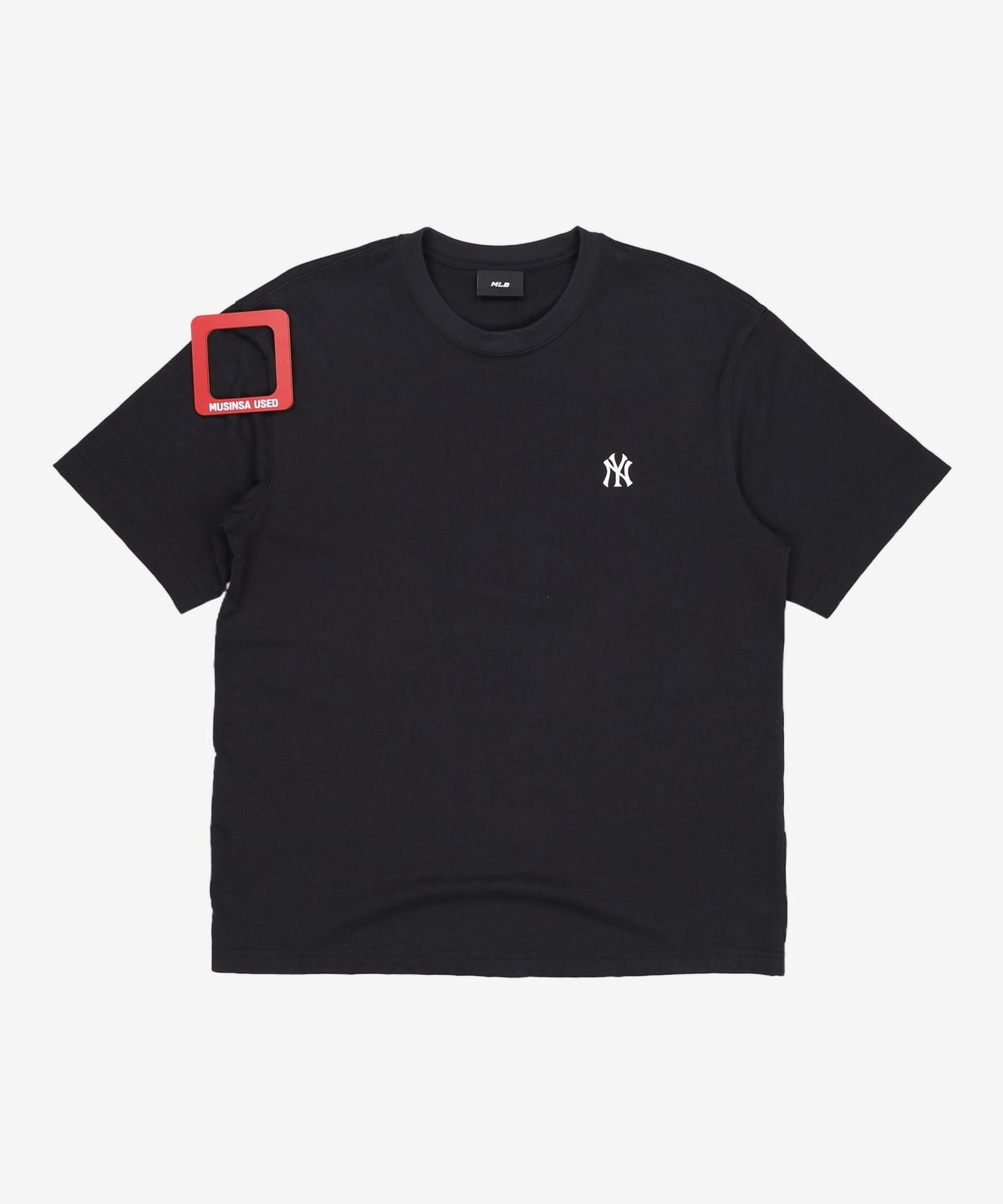엠엘비(MLB) 베이직 헤비웨이트 오버핏 반팔 티셔츠 NY (Black) L