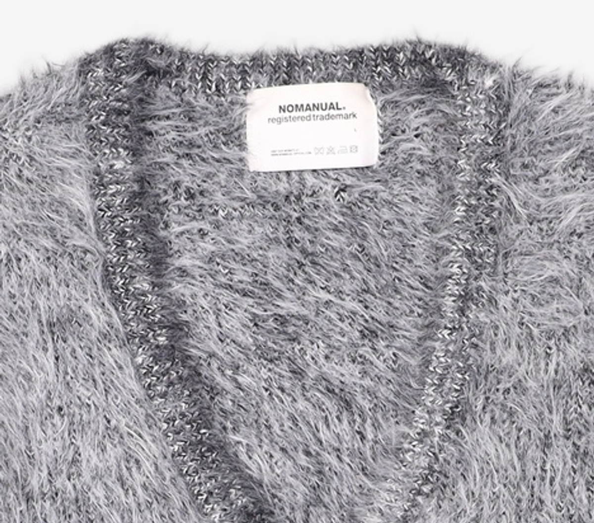 노매뉴얼(NOMANUAL) BULKY HAIRY CARDIGAN - MELANGE L
