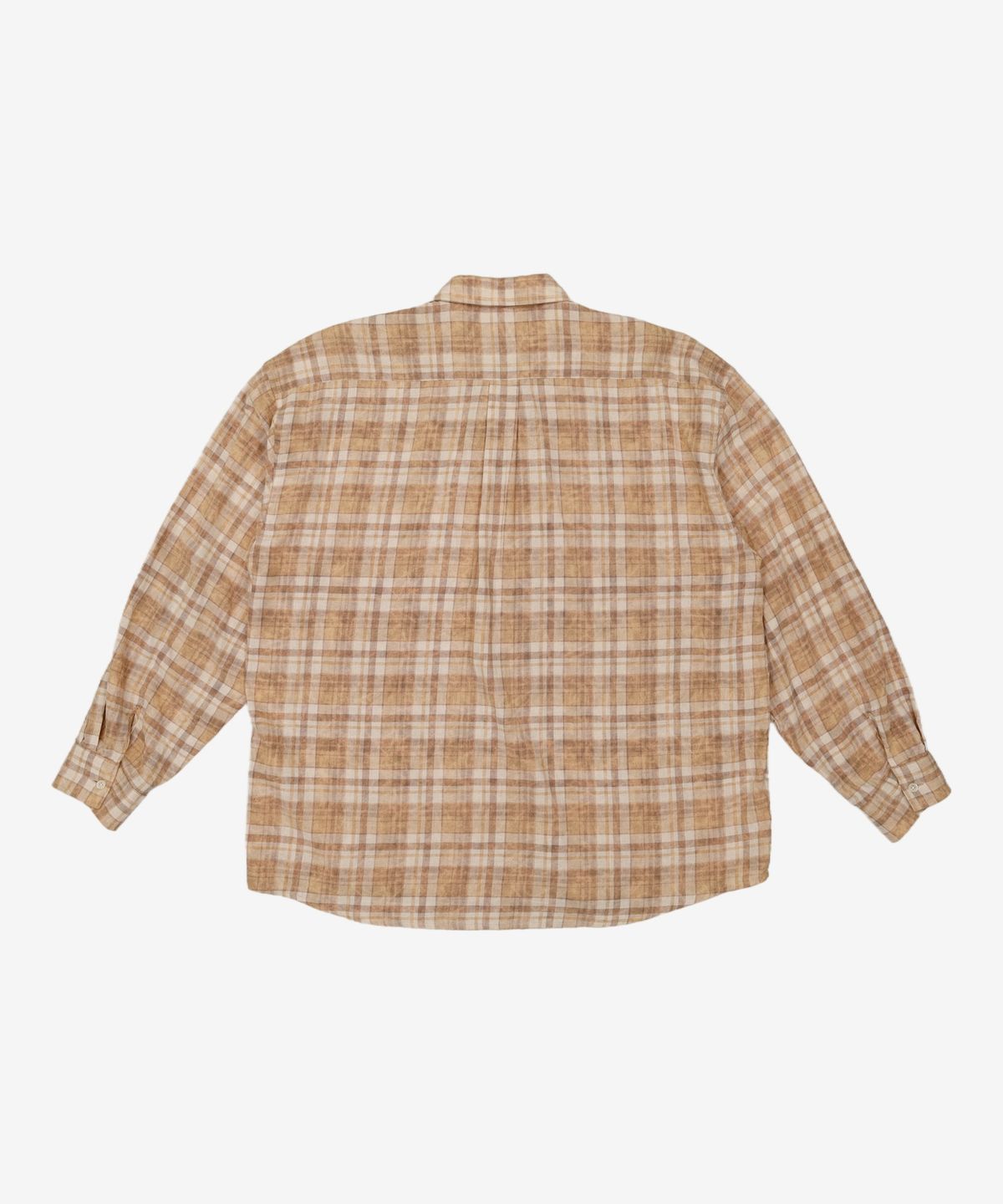 해칭룸(HATCHINGROOM) Classic Shirt Tie Dyed Check Brown 4