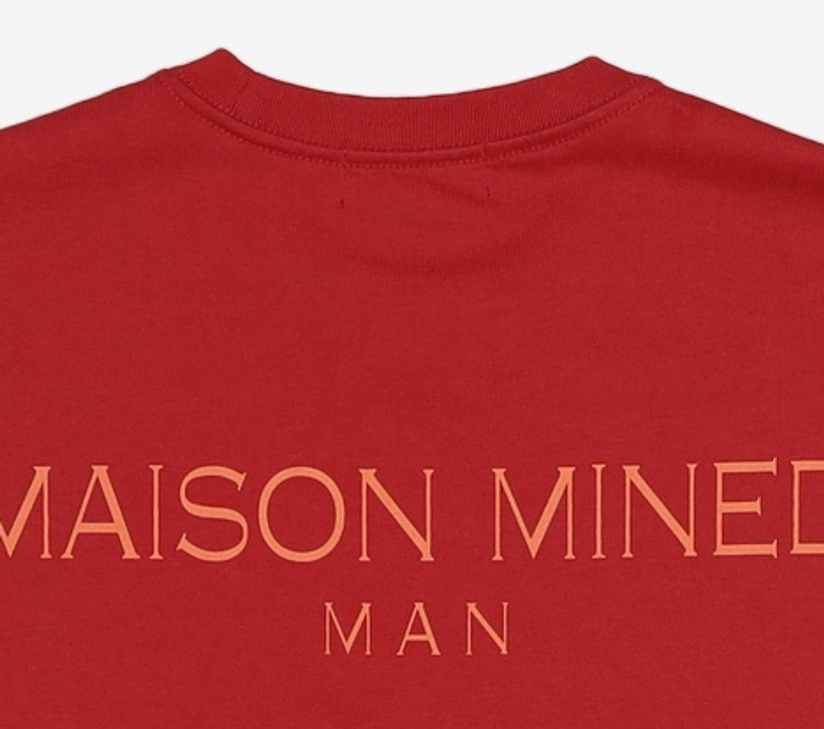 메종미네드(MAISON MINED) BACK LOGO HALF T RED M