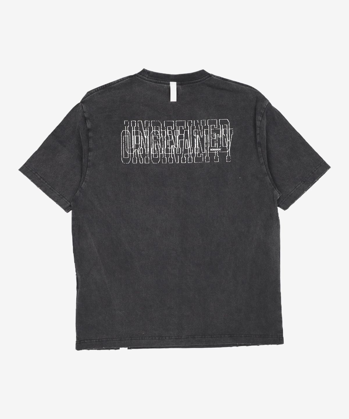 노매뉴얼(NOMANUAL) NM SKULL T-SHIRT - WASHED BLACK M