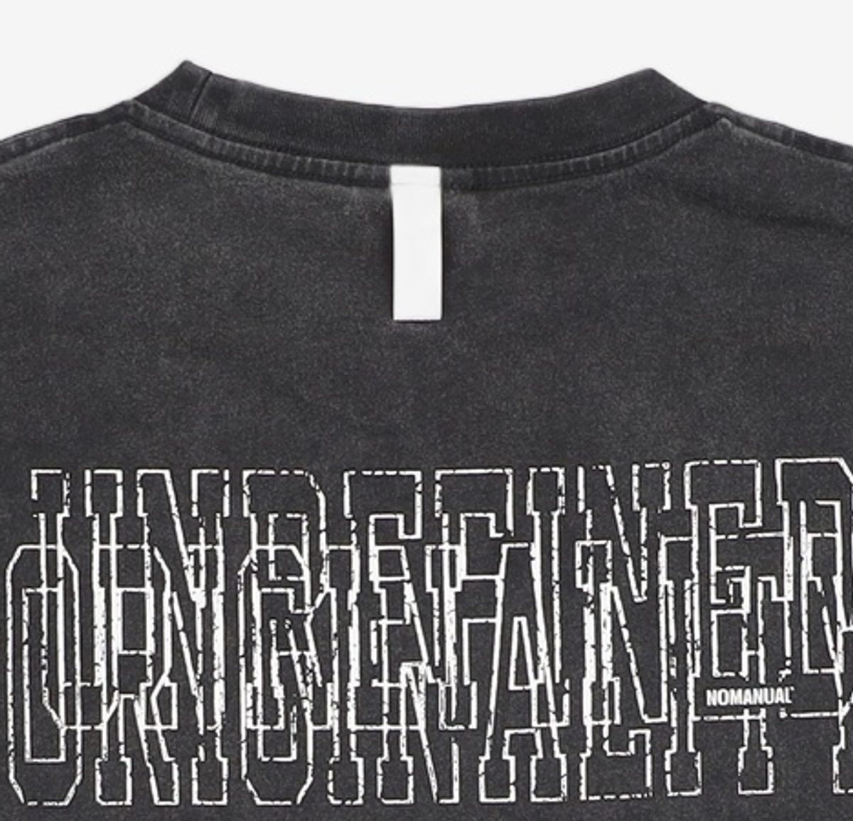 노매뉴얼(NOMANUAL) NM SKULL T-SHIRT - WASHED BLACK M
