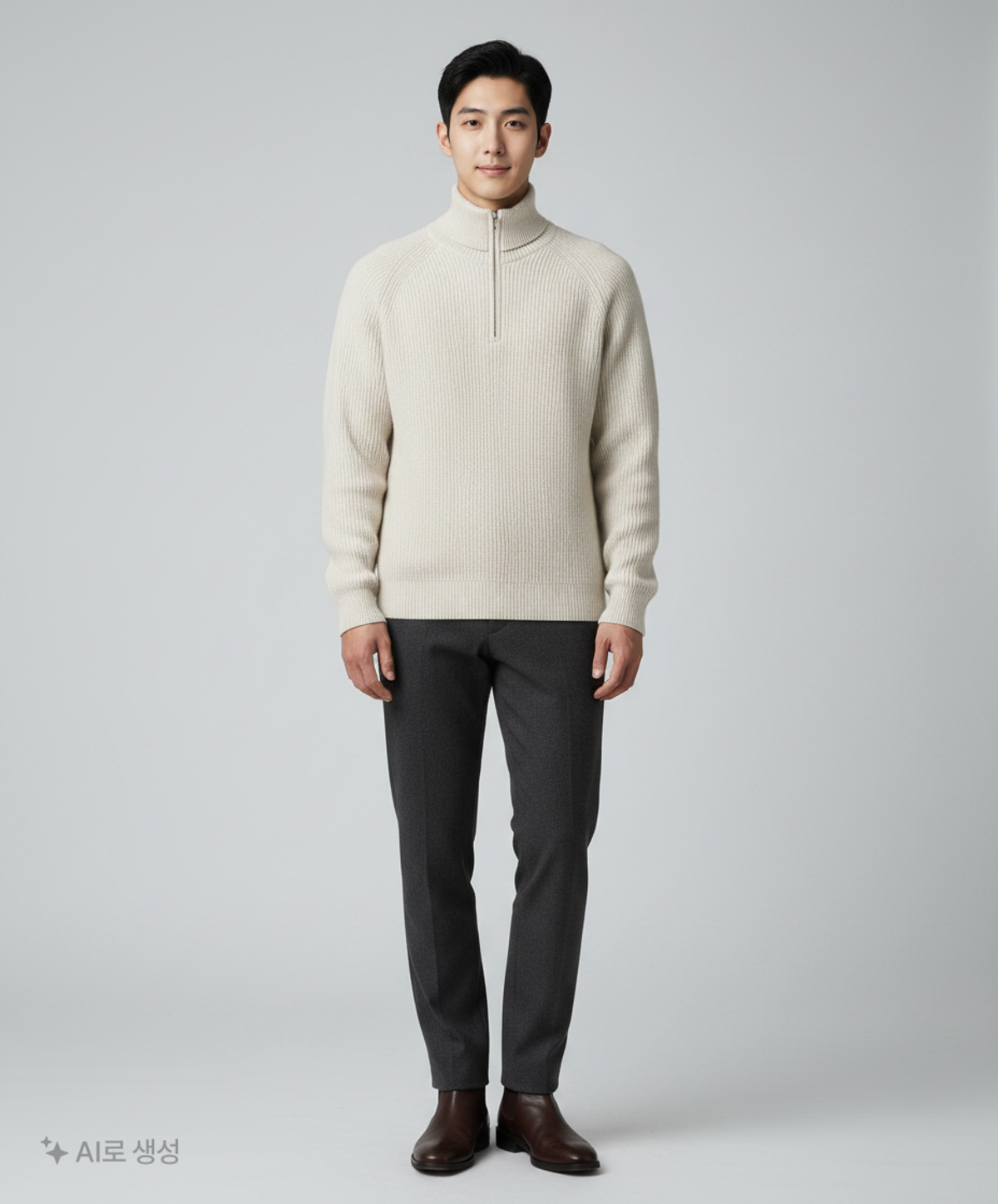 키뮤어(KIIMUIR) [하프집업 OR 풀집업] 워셔블 하찌니트_10 COLOR XL