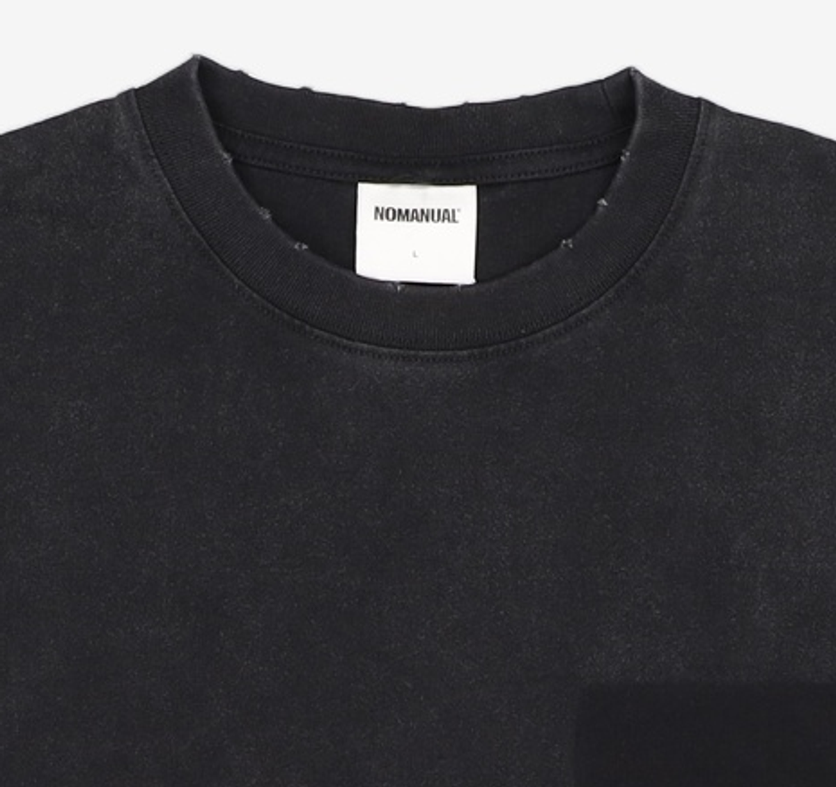 노매뉴얼(NOMANUAL) NM VINTAGE T-SHIRT - WASHED BLACK L