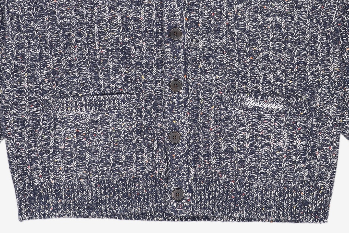 예스아이씨(YESEYESEE) Speckle Yarn Knit Cardigan Blue S