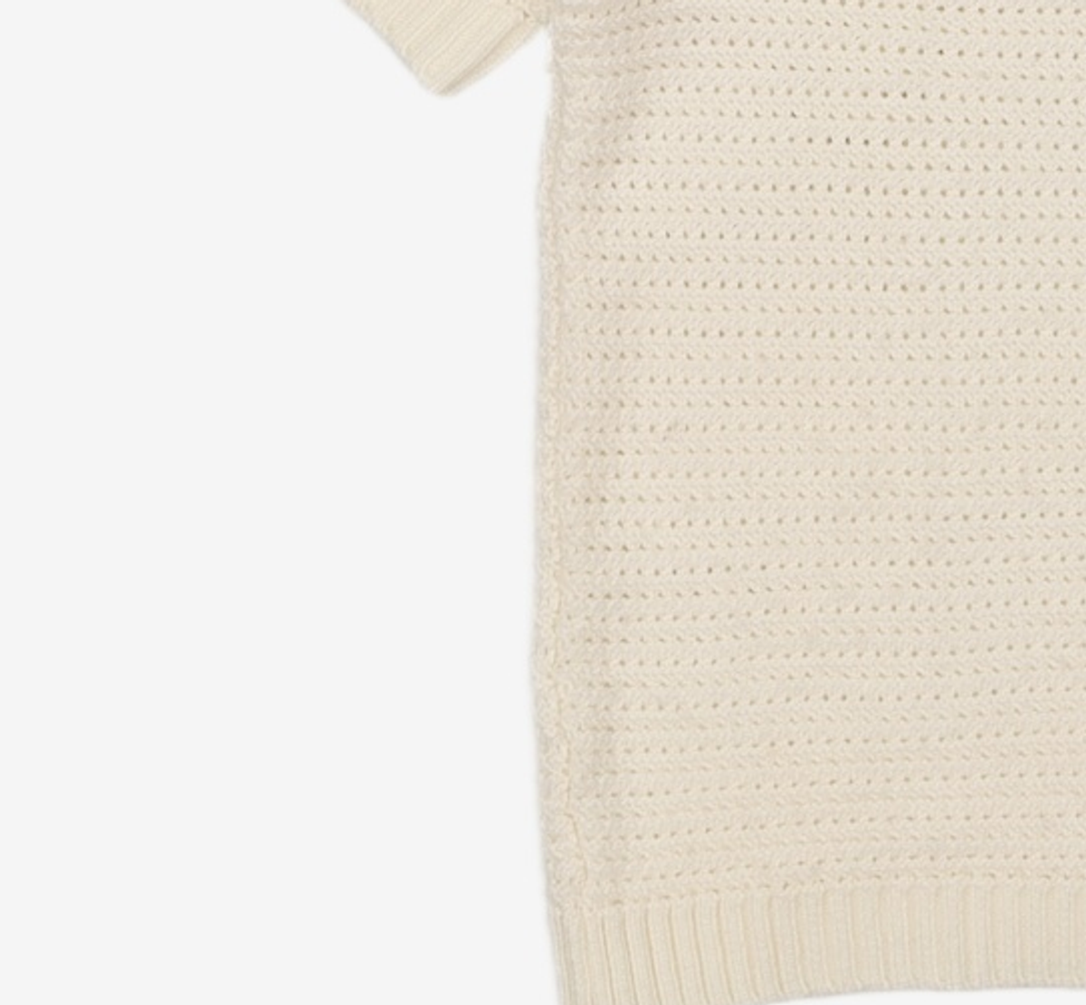 메종미네드(MAISON MINED) CREW NECK KNIT HALF SLEEVE IVORY M