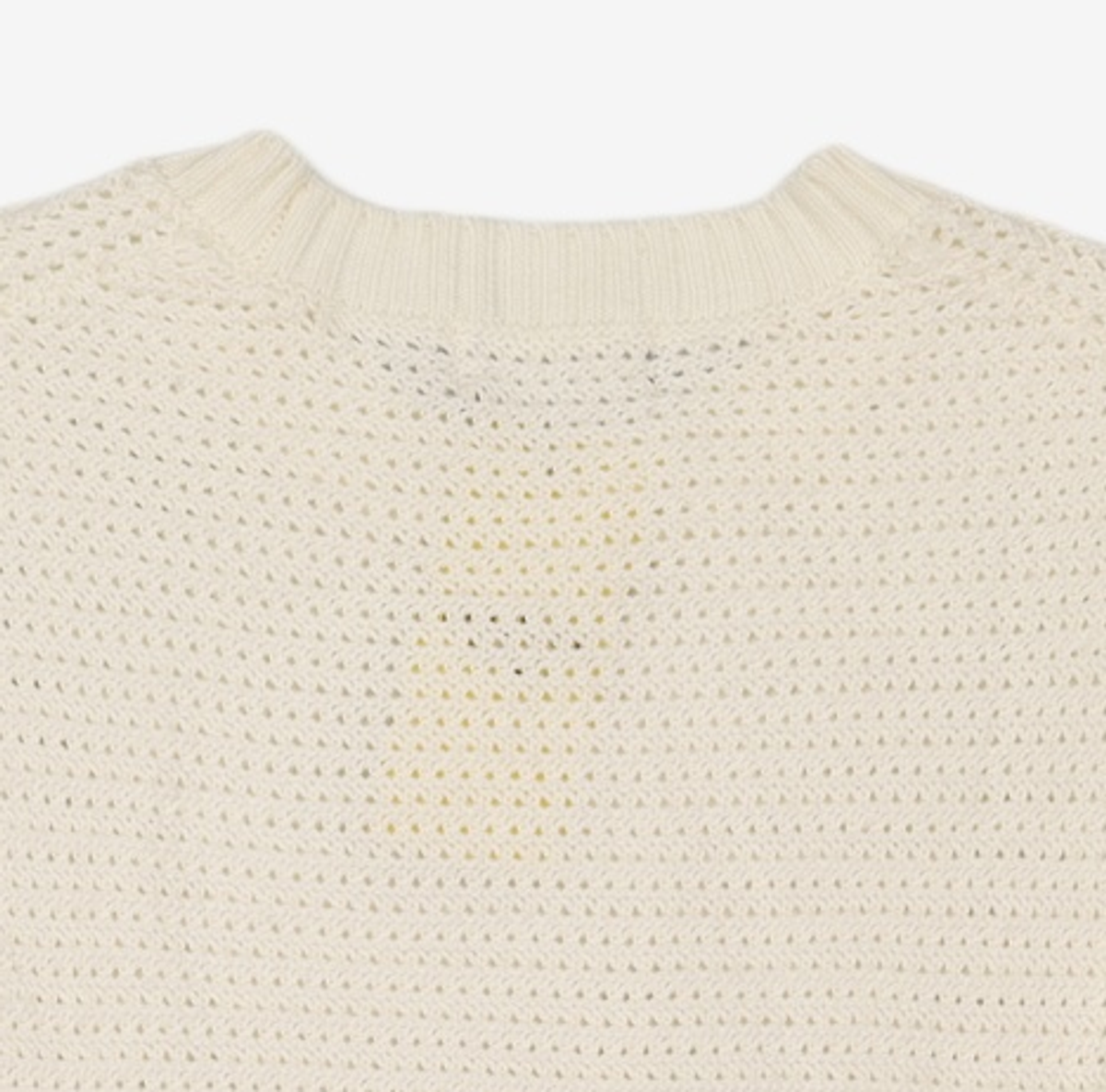 메종미네드(MAISON MINED) CREW NECK KNIT HALF SLEEVE IVORY M