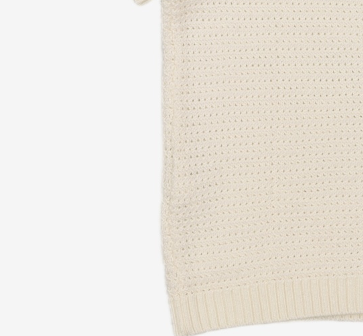 메종미네드(MAISON MINED) CREW NECK KNIT HALF SLEEVE IVORY M