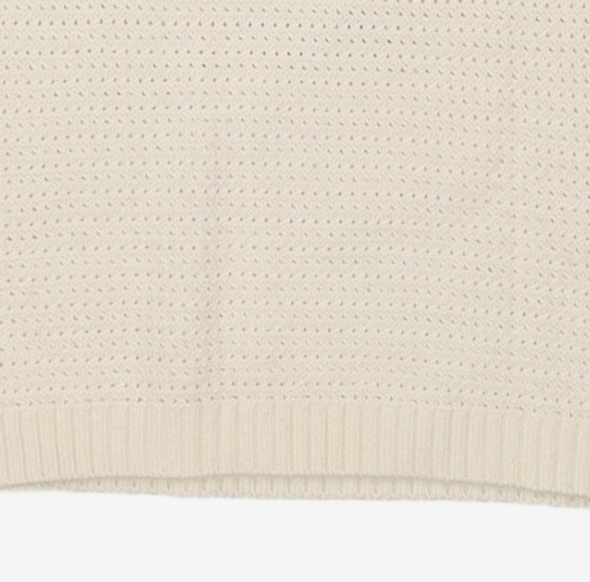 메종미네드(MAISON MINED) CREW NECK KNIT HALF SLEEVE IVORY M