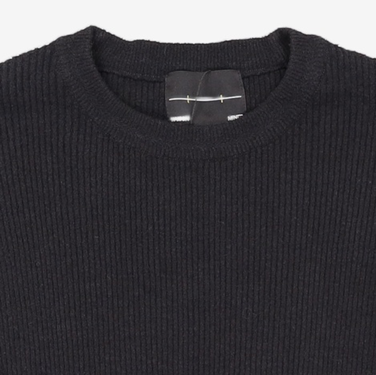 메종미네드(MAISON MINED) MAIRE KNIT HALF T BLACK S