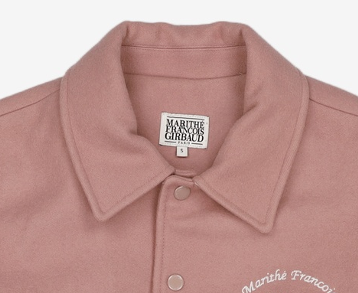 마리떼 프랑소와 저버(MARITHÉ + FRANҪOIS GIRBAUD) CHAIN LOGO VARSITY JACKET pink S
