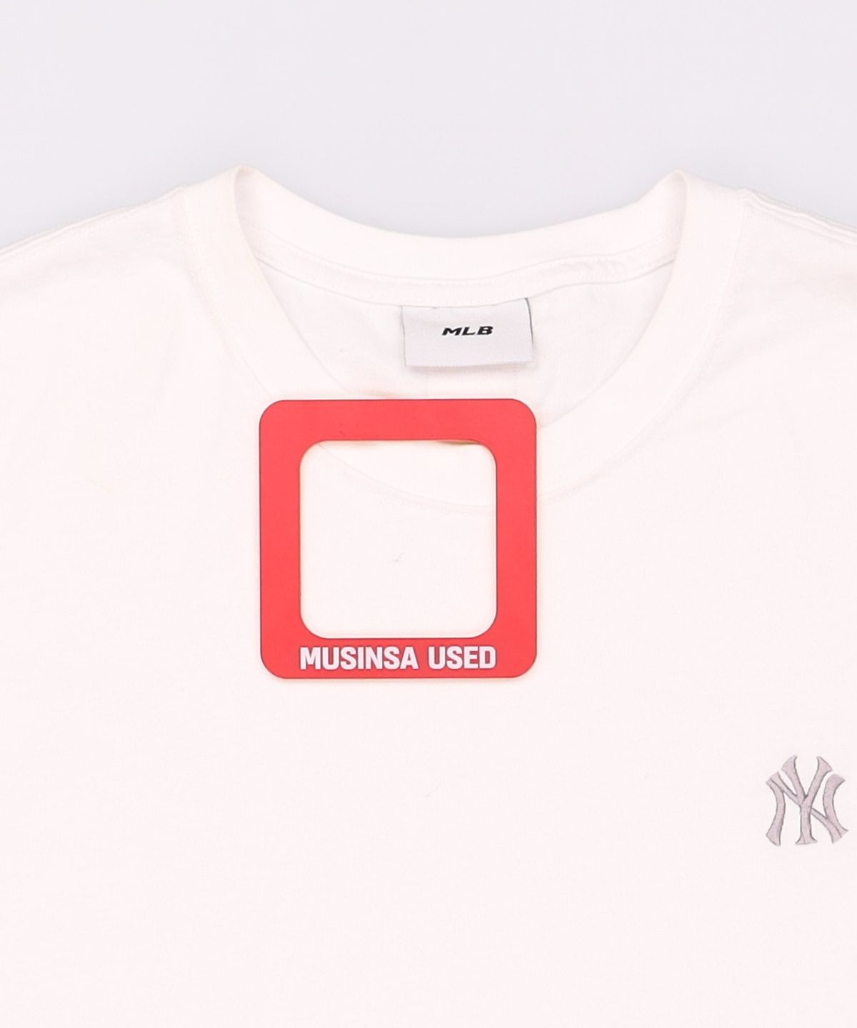 엠엘비(MLB) 베이직 헤비웨이트 오버핏 반팔 티셔츠 NY (White) L