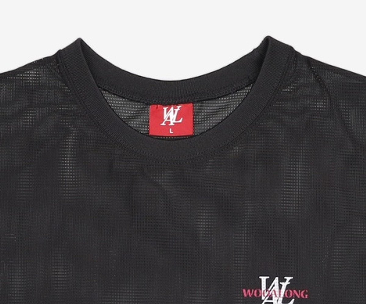 우알롱(WOOALONG) 0313 Mesh long sleeve - BLACK L