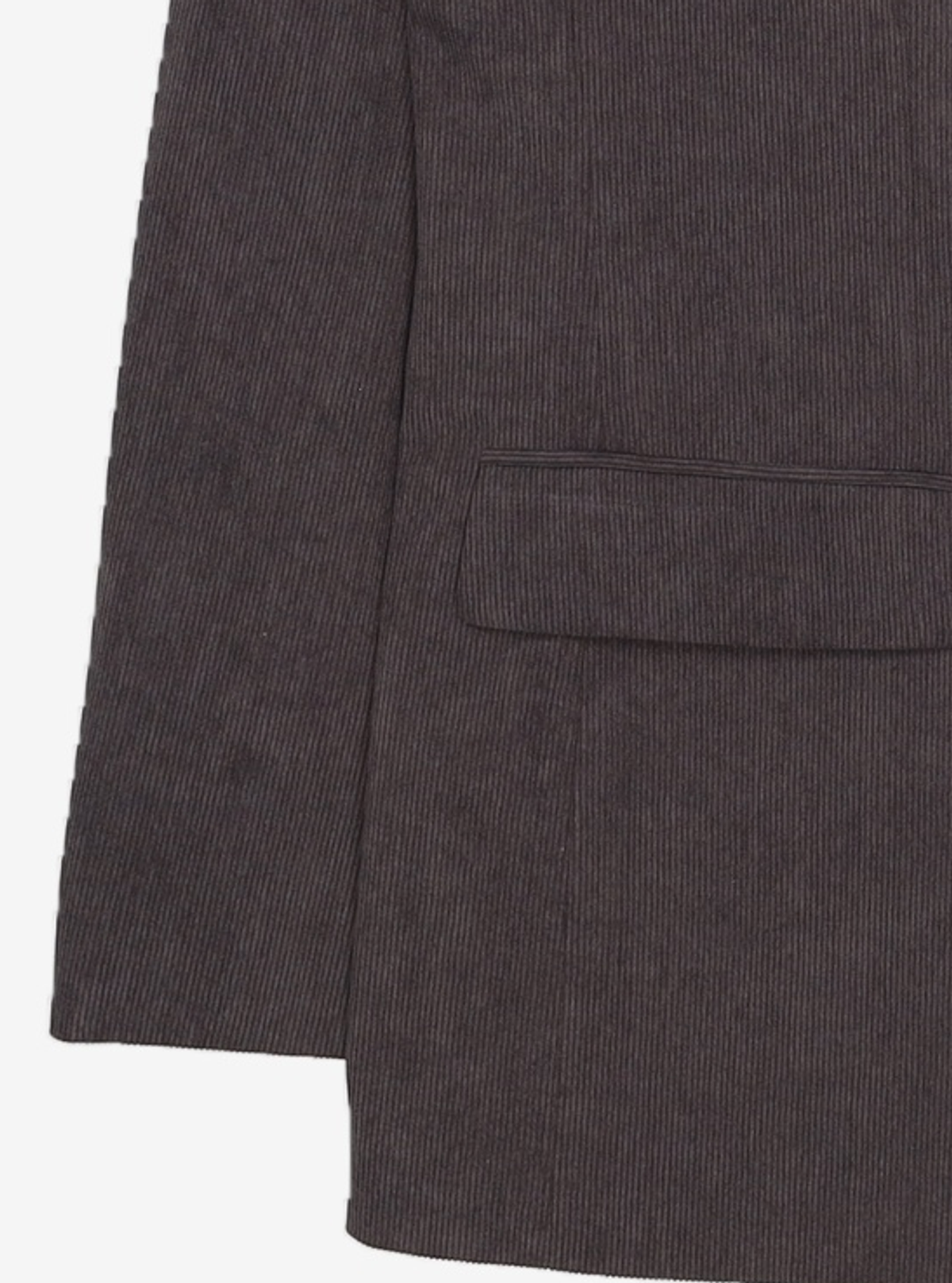 넌블랭크(NONBLANK) 코듀로이 세미 오버 핏 블레이저_DARK GREY M