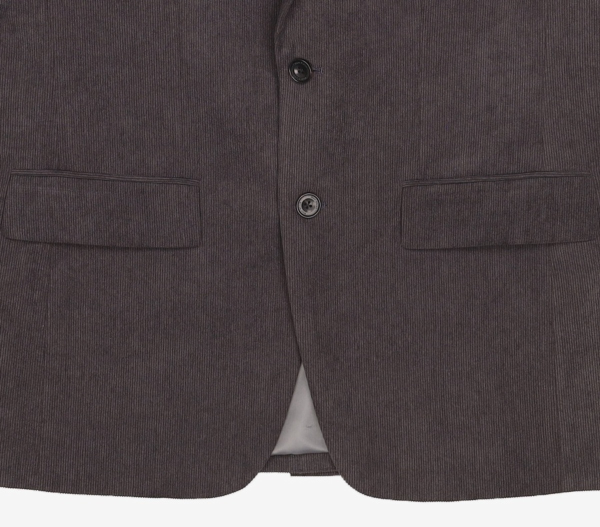 넌블랭크(NONBLANK) 코듀로이 세미 오버 핏 블레이저_DARK GREY M