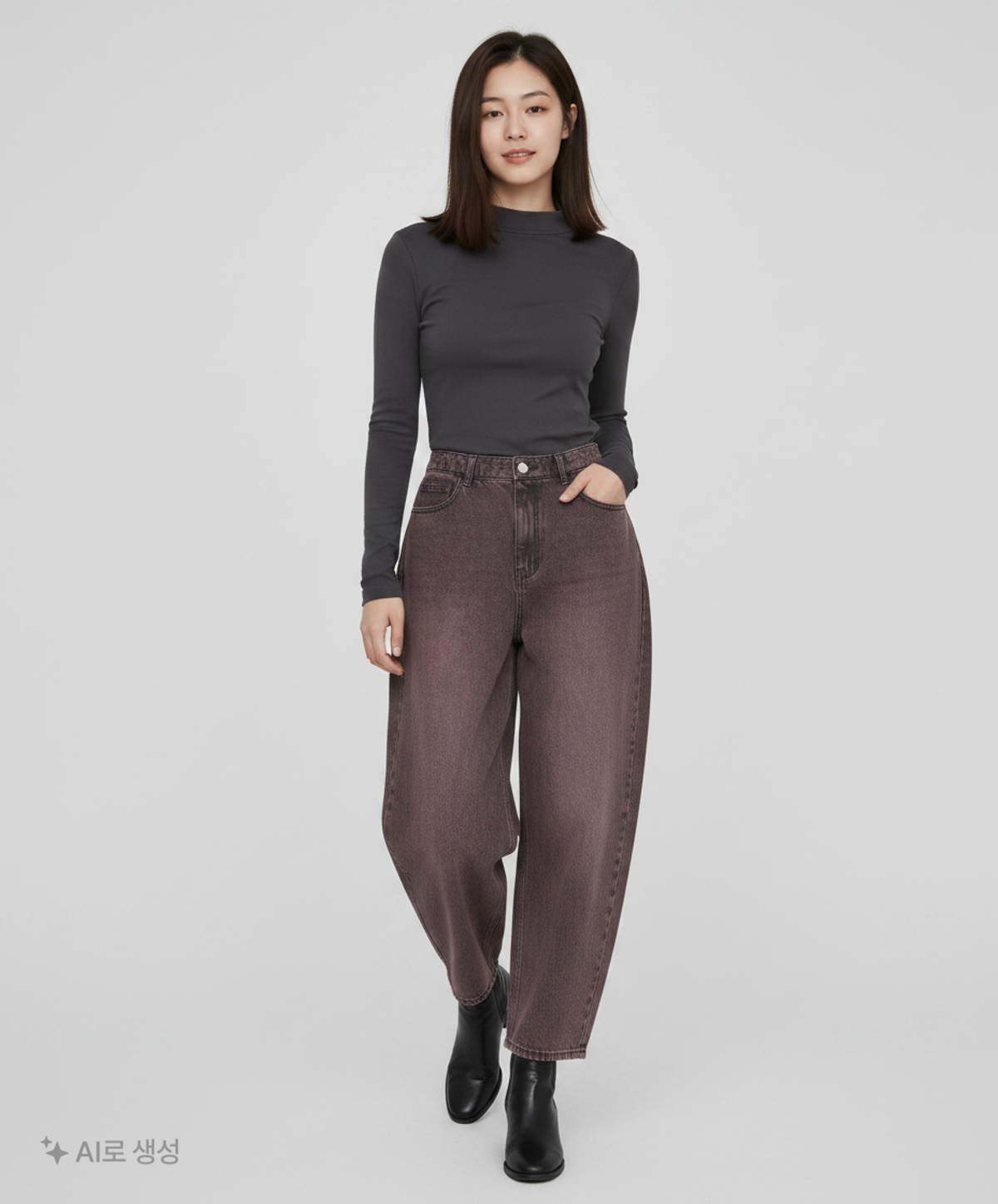 브라운브레스(BROWNBREATH) BB GIRLS WIDE JEAN - BROWN M