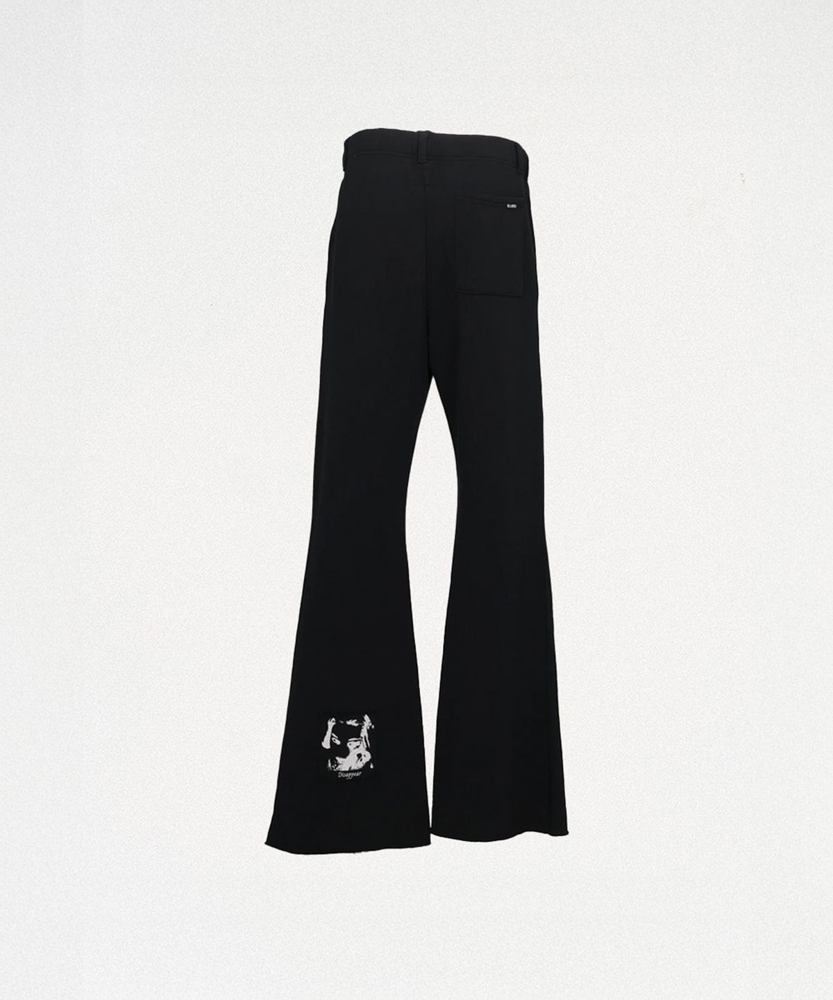 카미야(KAMIYA) Girl Patch Bootcut Sweat Pants - BLACK
