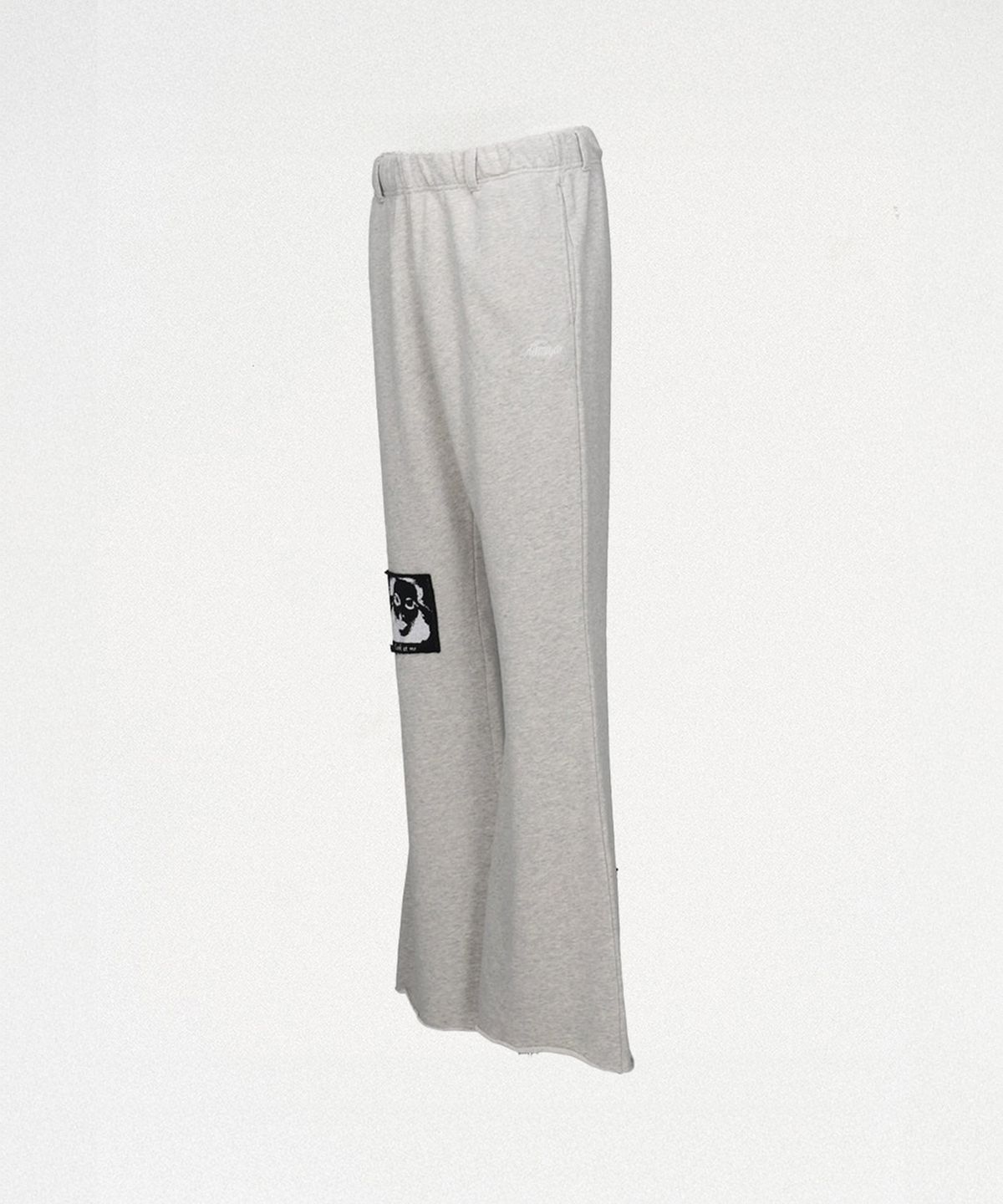 카미야(KAMIYA) Girl Patch Bootcut Sweat Pants - GRAY