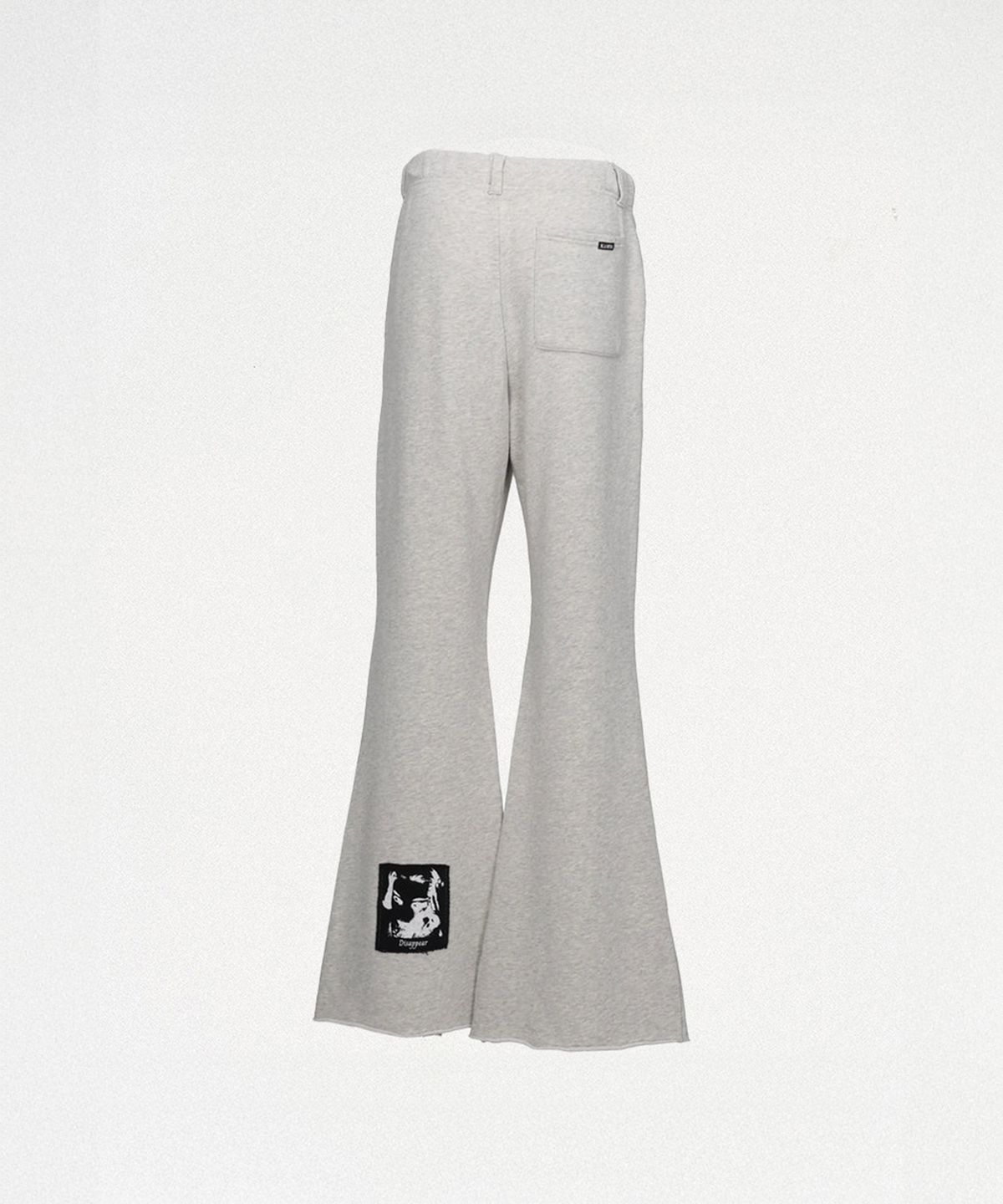 카미야(KAMIYA) Girl Patch Bootcut Sweat Pants - GRAY