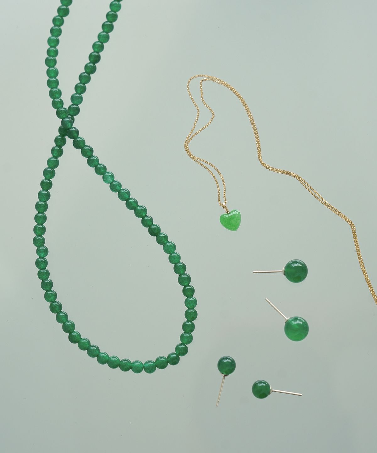 모던라이크(MODERN LIKE) [ Silver 925 ] 오닉스 그린 목걸이 4mm