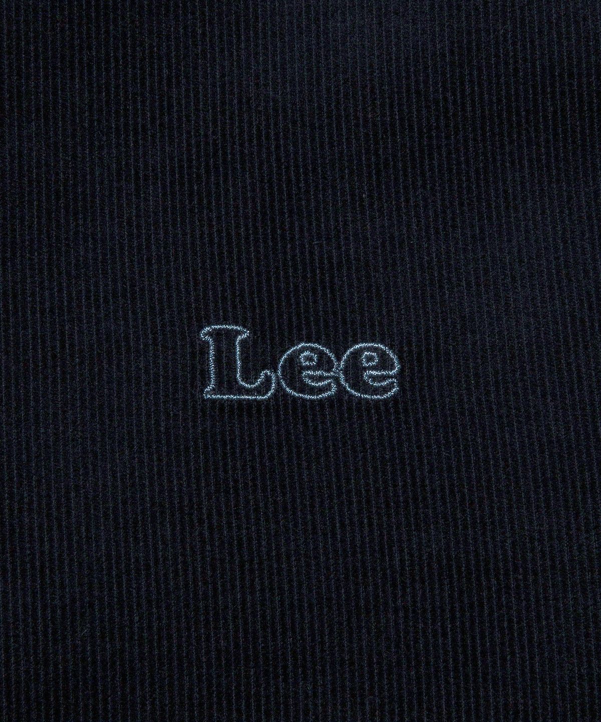 리(LEE) 로고 자수 다잉 코듀로이 셔츠 네이비