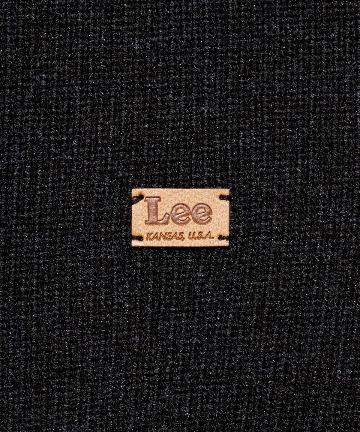 리(LEE) 헨리넥 워셔블 풀오버 니트 챠콜