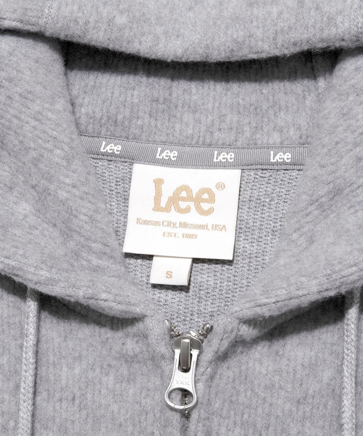 리(LEE) 우먼 헤어리 후드 집업 멜란지그레이