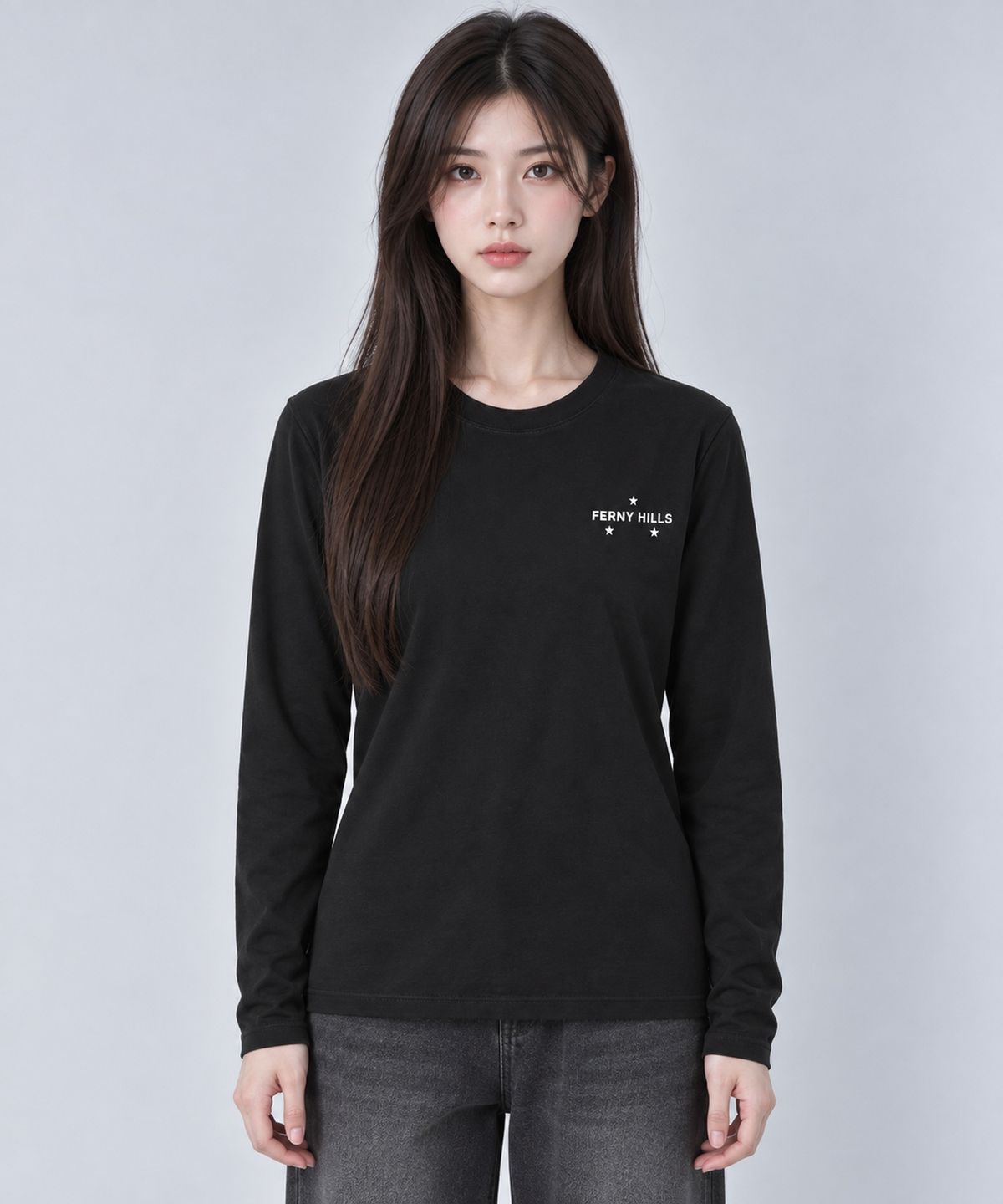 퍼니힐즈(FERNY HILLS) 쓰리 스타 롱슬리브 블랙