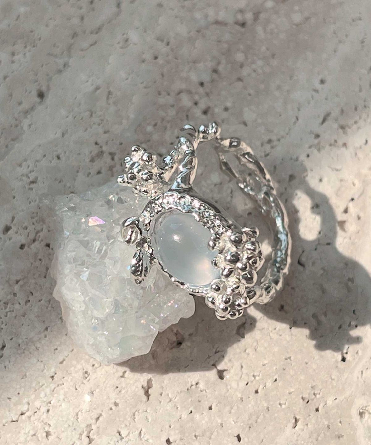 펄시(PERSY) PALETTE BLUE CHALCEDONY SILVER RING