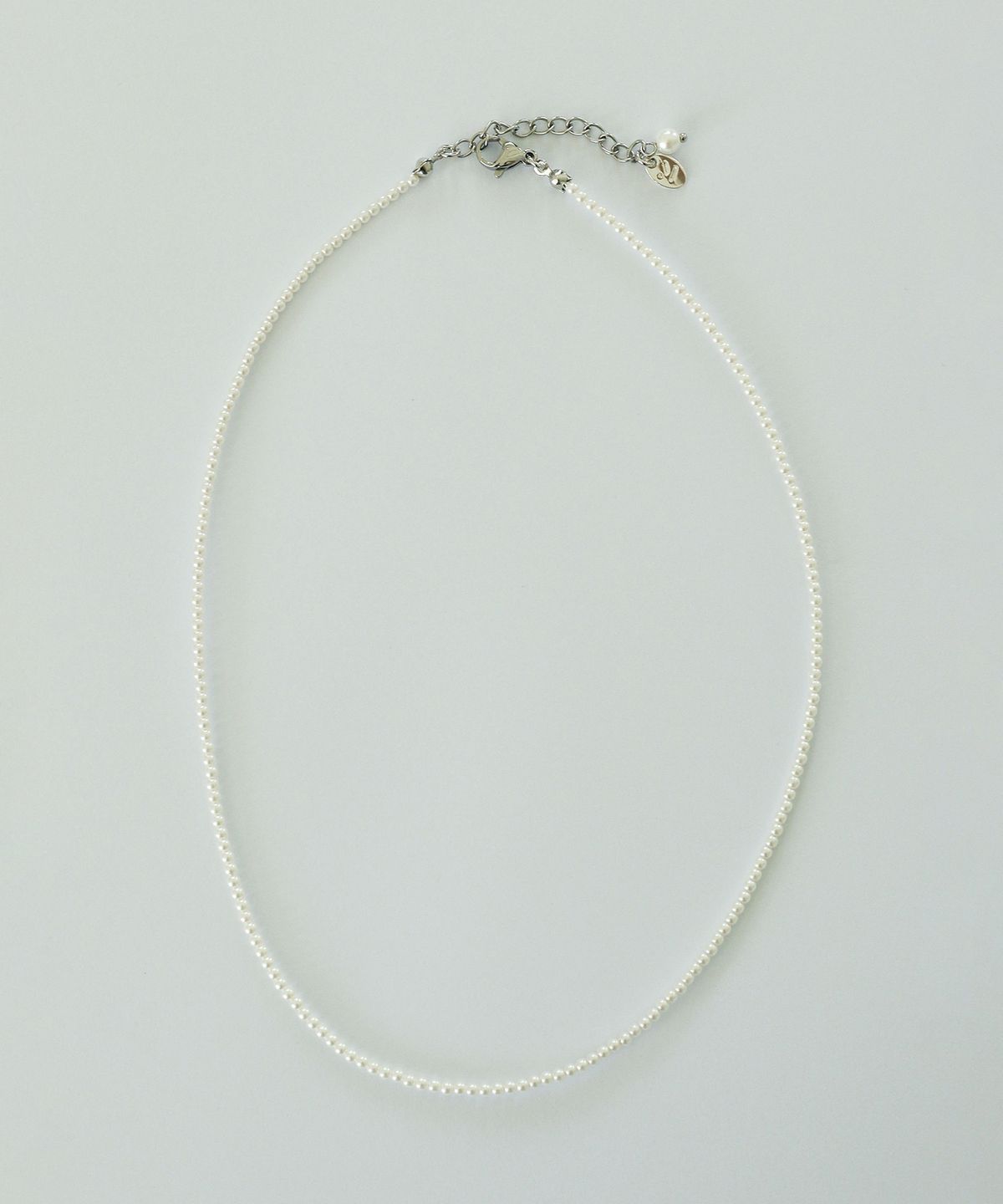 모던라이크(MODERN LIKE) [ Silver ] 화이트 핵진주 목걸이 2mm
