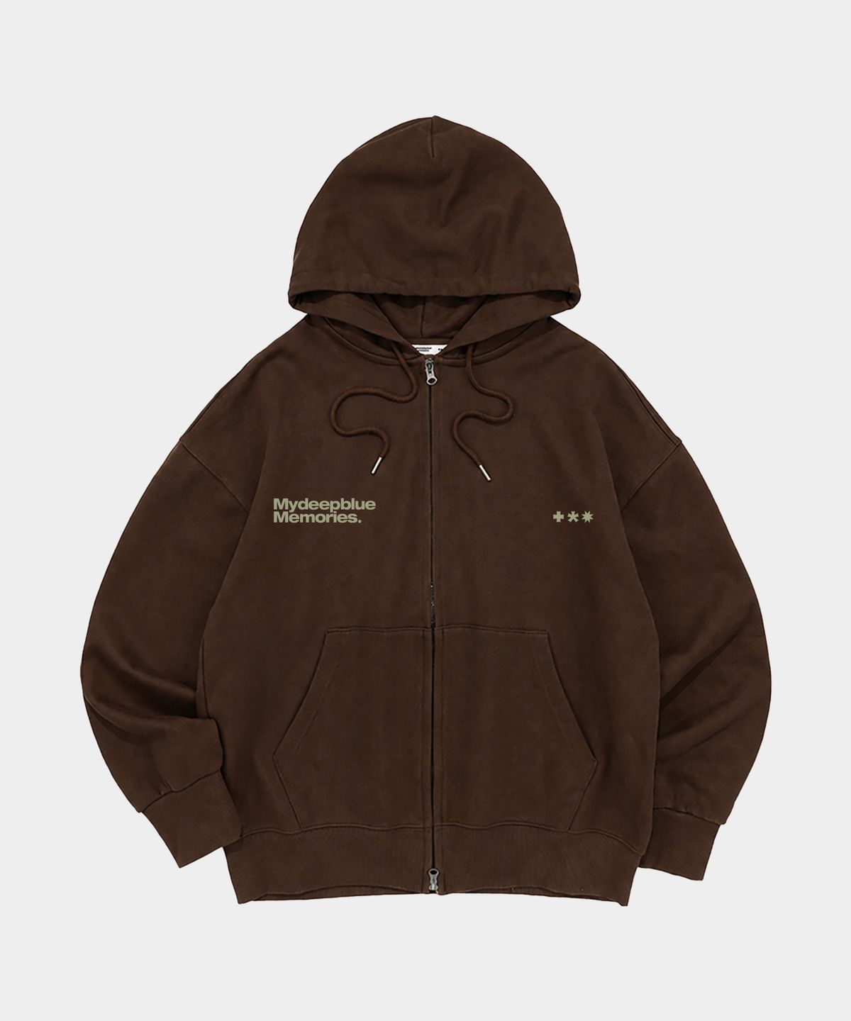 마이딥블루메모리즈(MY DEEP BLUE MEMORIES) (zp) MM SYMBOL LOGO 2WAY ZIP-UP (BROWN)
