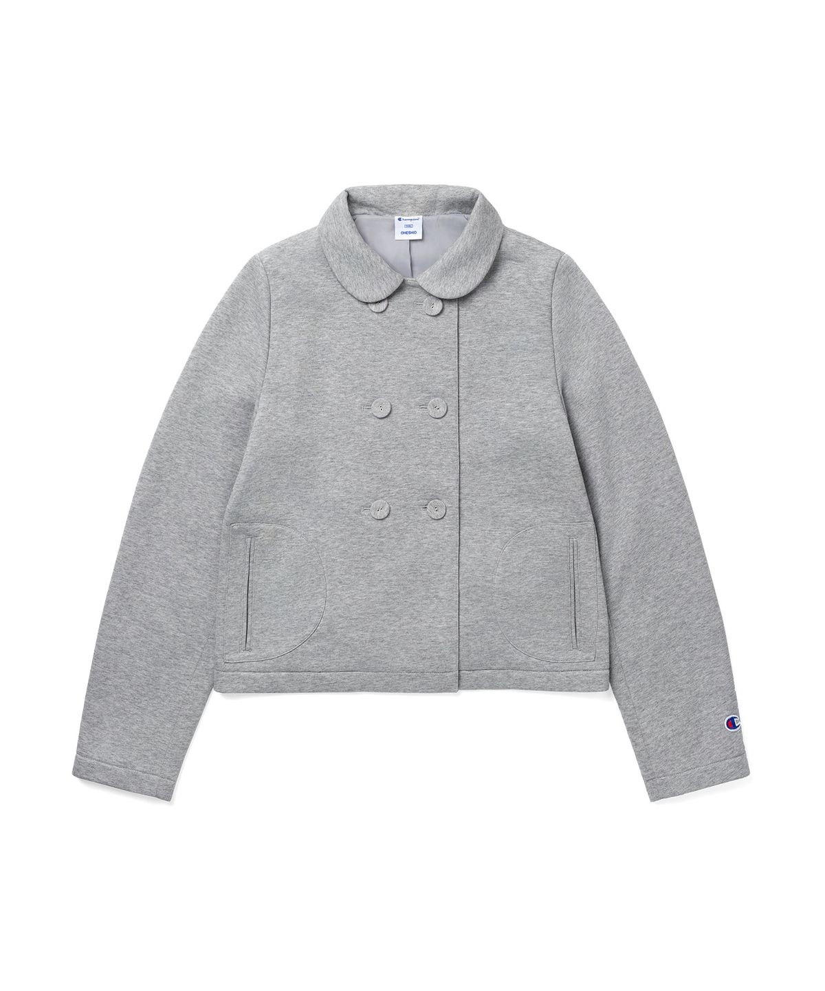 챔피온(CHAMPION) 챔피온 X 오헤시오 라운드 카라 더블 버튼 자켓 Melange Gray