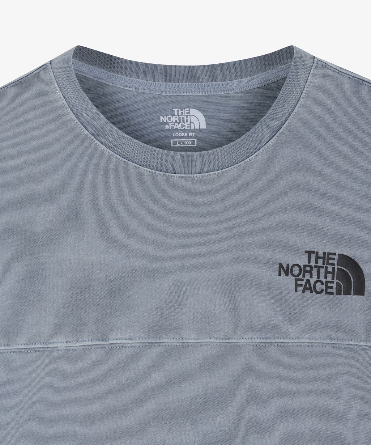 노스페이스(THE NORTH FACE) NT7TS51L 스티치 긴팔 티셔츠 GRAYISH BLUE