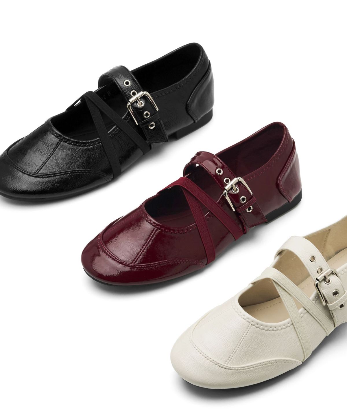 스퍼(SPUR) X-Strap Belted Ballet Flat 벨티드 스트랩 플랫 2cm -WA9002 (3color)