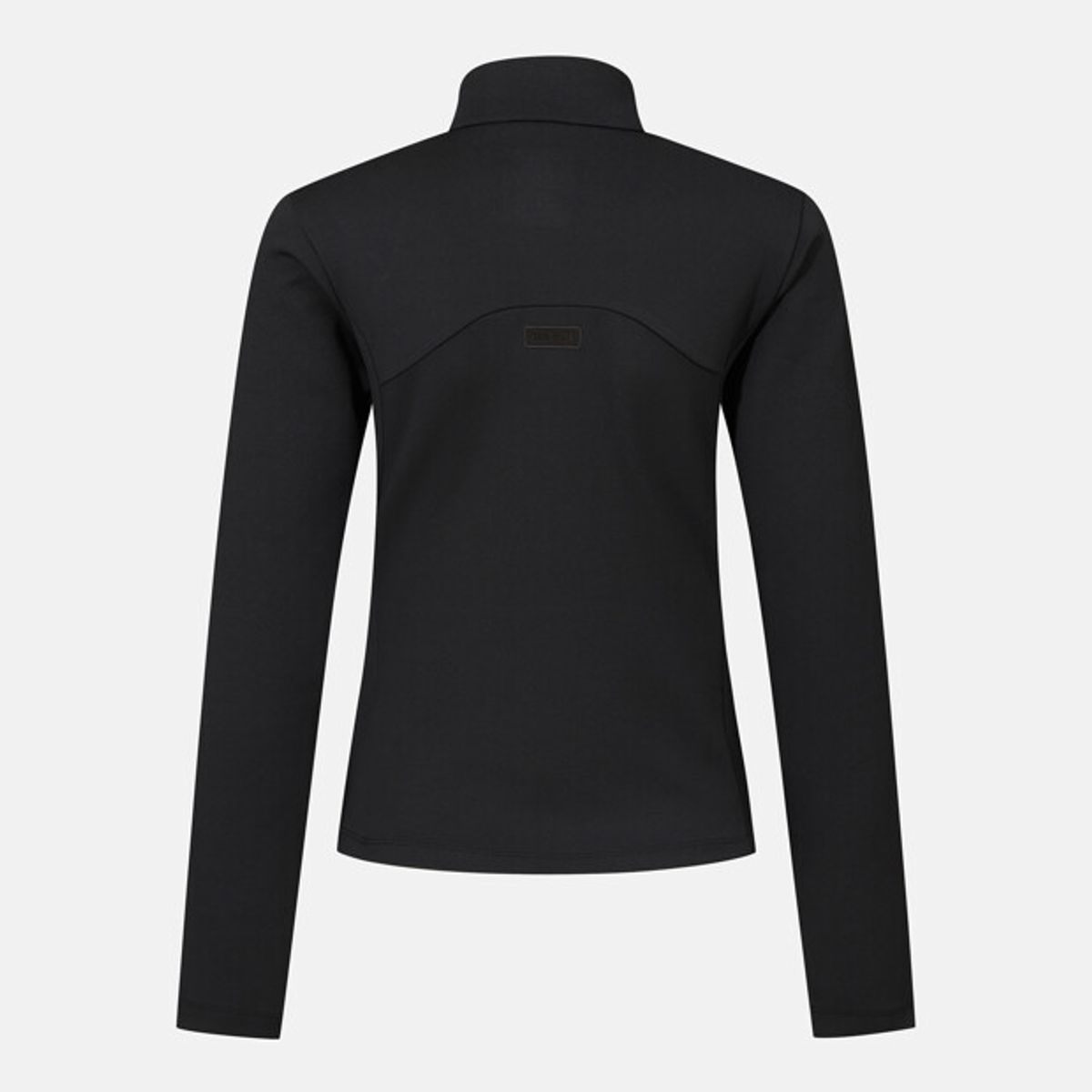데상트(DESCENTE) 여성 약기모 하프집 슬림핏 긴팔 티셔츠 블랙 SR322PTL83