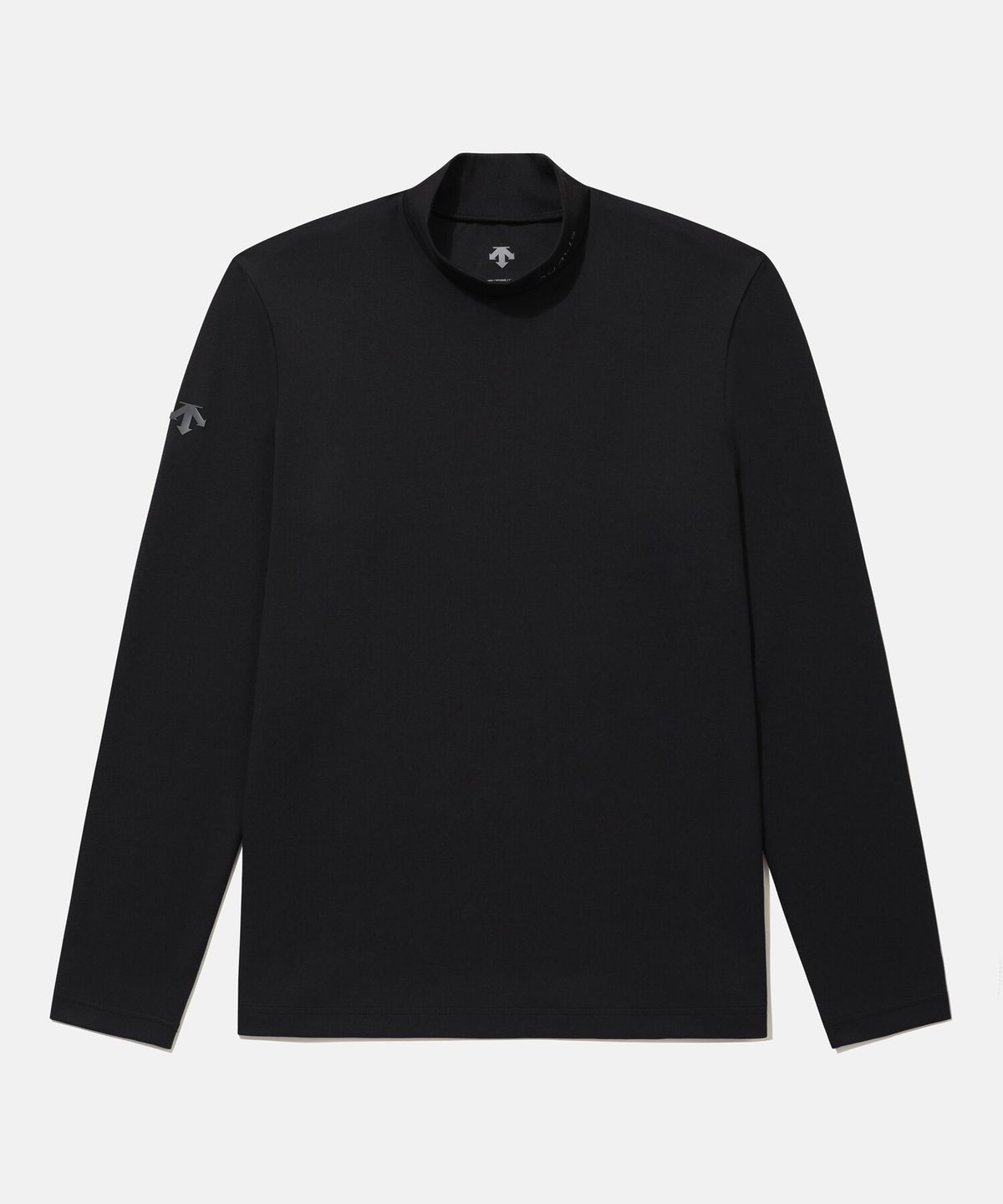 데상트(DESCENTE) 남성 모크넥 긴팔 티셔츠 블랙 SR321DTL91