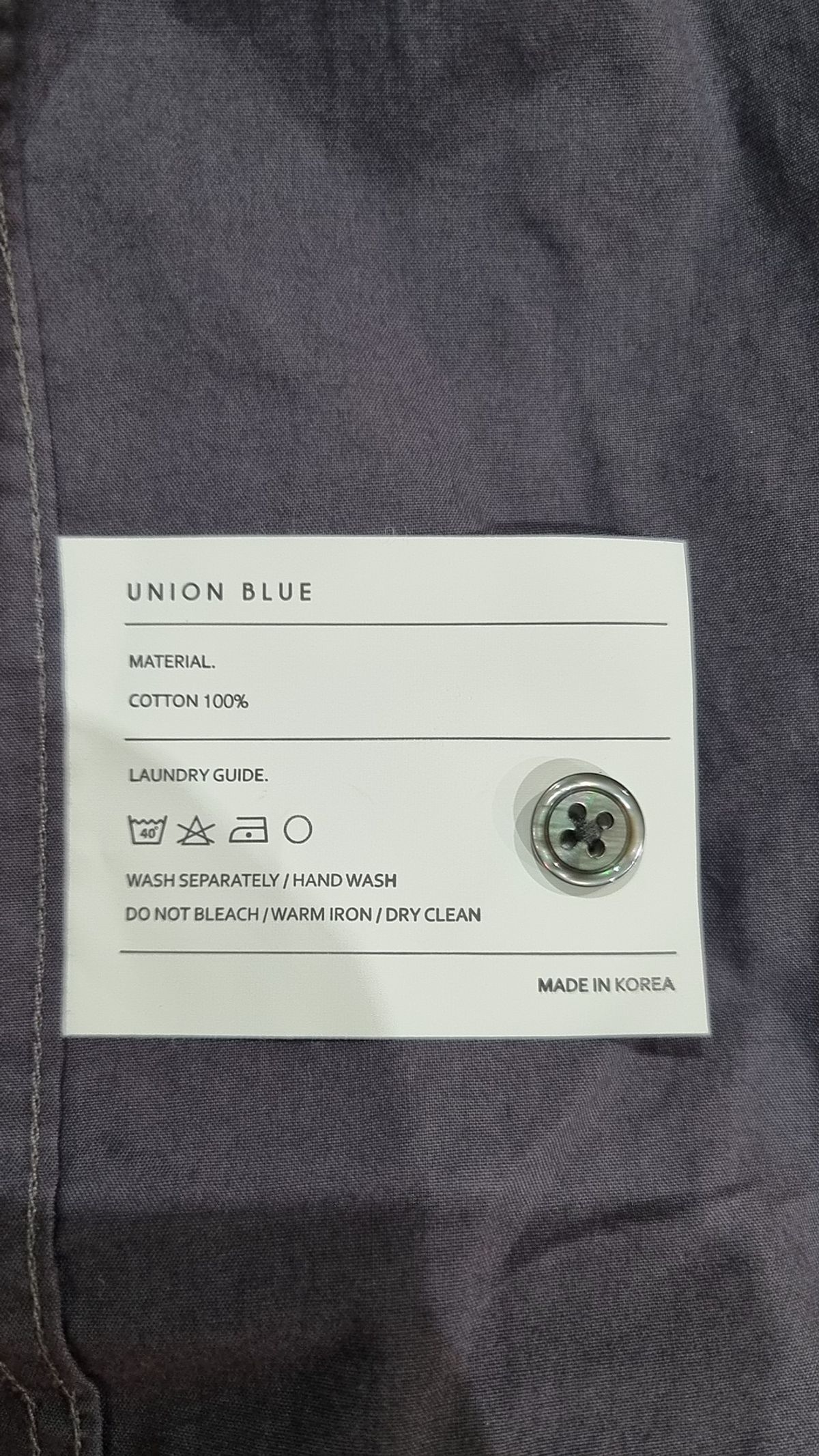 유니온블루(UNION BLUE) 캐주얼 셔츠 L