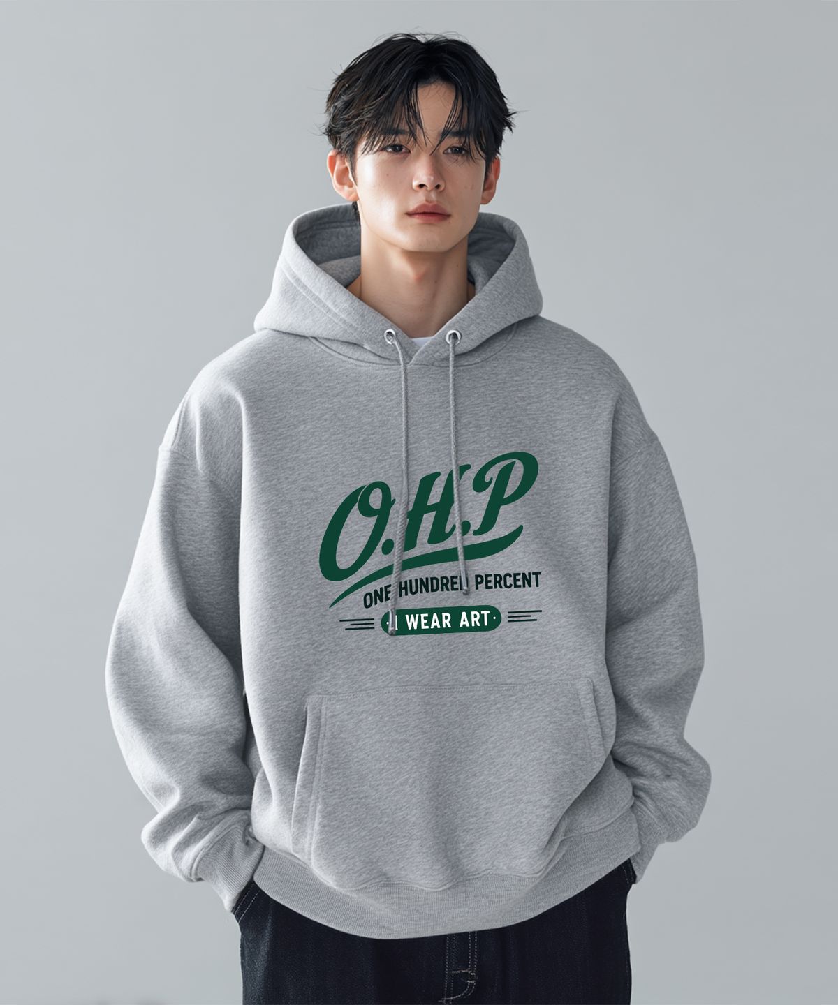 원헌드레드퍼센트(OHP) OHP 그린플로우 오버핏 헤비 후드