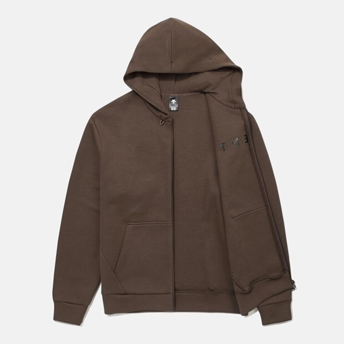 데상트(DESCENTE) 남성 에어로플리스 오버핏 트레이닝 자켓 브라운 SR421UFTO5