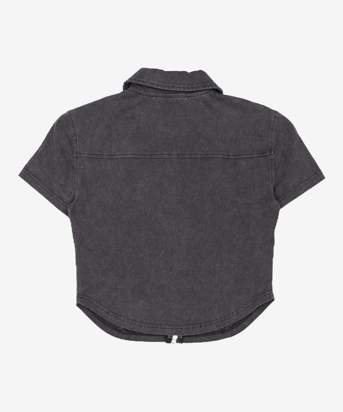 오디너리 홀리데이(ORDINARY HOLIDAY) WASHING SHIRRING ZIP UP SHIRT [CHARCOAL] FREE