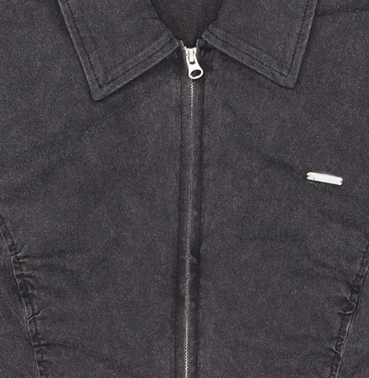 오디너리 홀리데이(ORDINARY HOLIDAY) WASHING SHIRRING ZIP UP SHIRT [CHARCOAL] FREE