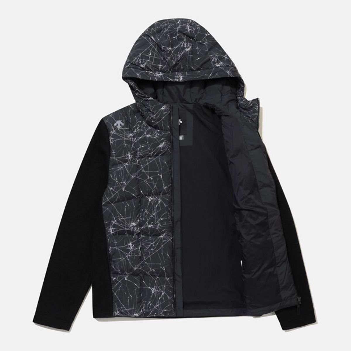데상트(DESCENTE) 남성 경량 하이브리드 구스 다운 자켓 패턴 SR321DKT91