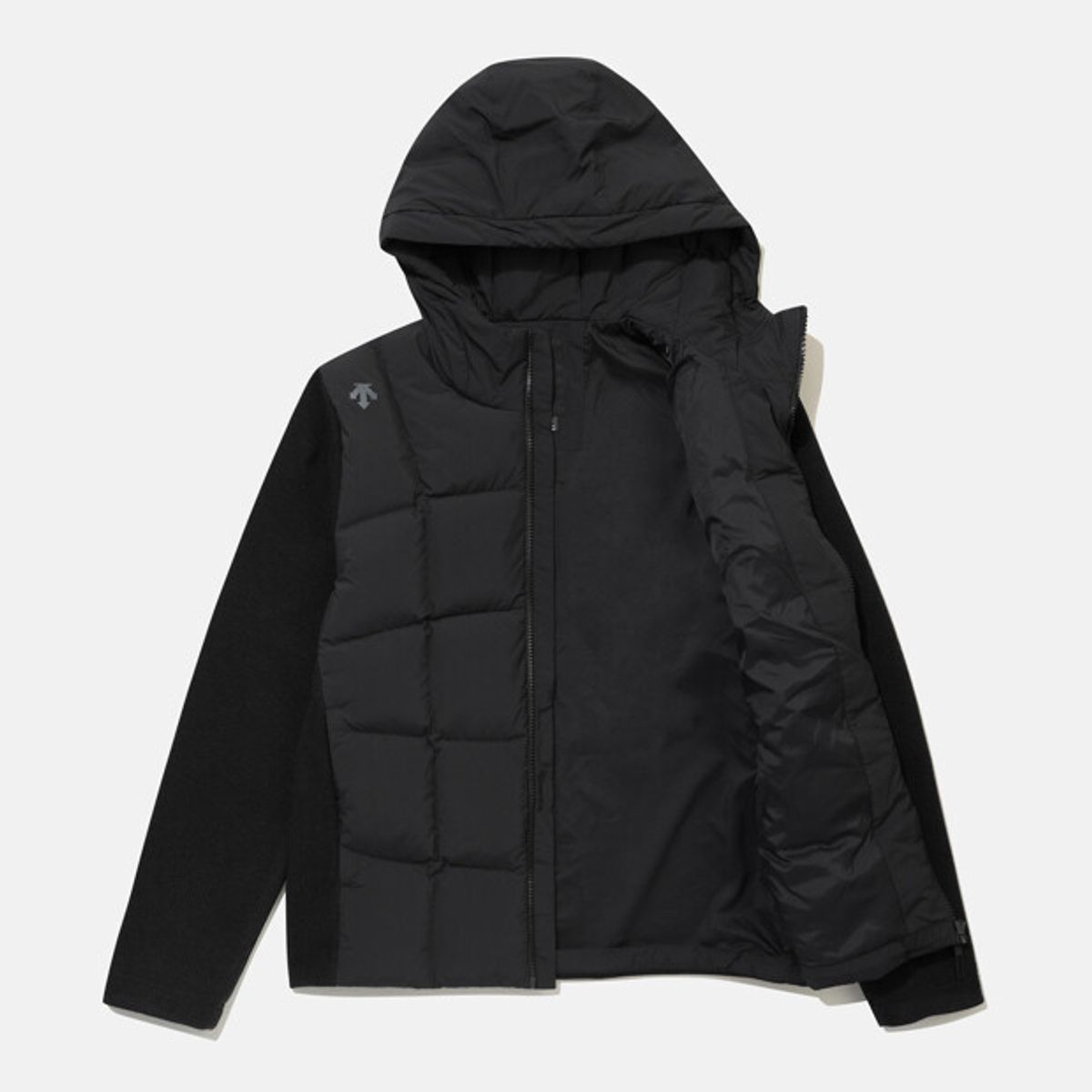 데상트(DESCENTE) 남성 경량 하이브리드 구스 다운 자켓 블랙 SR321DKT91