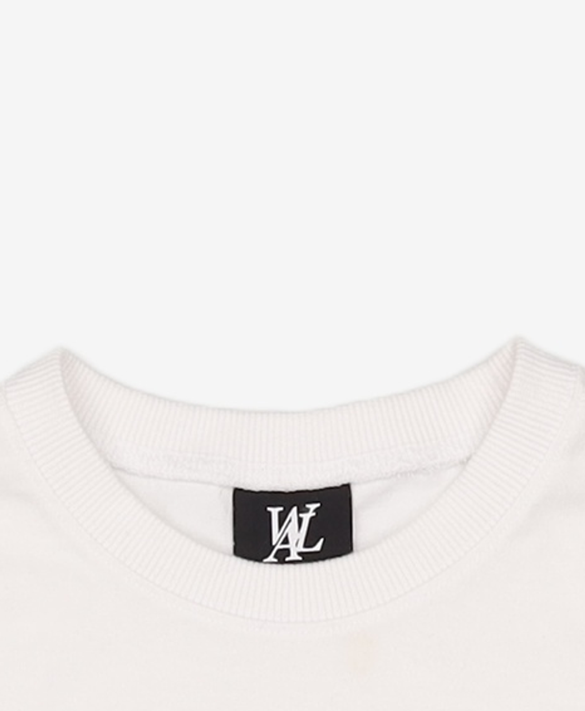 우알롱(WOOALONG) Signature soft slim line T-shirt - WHITE S