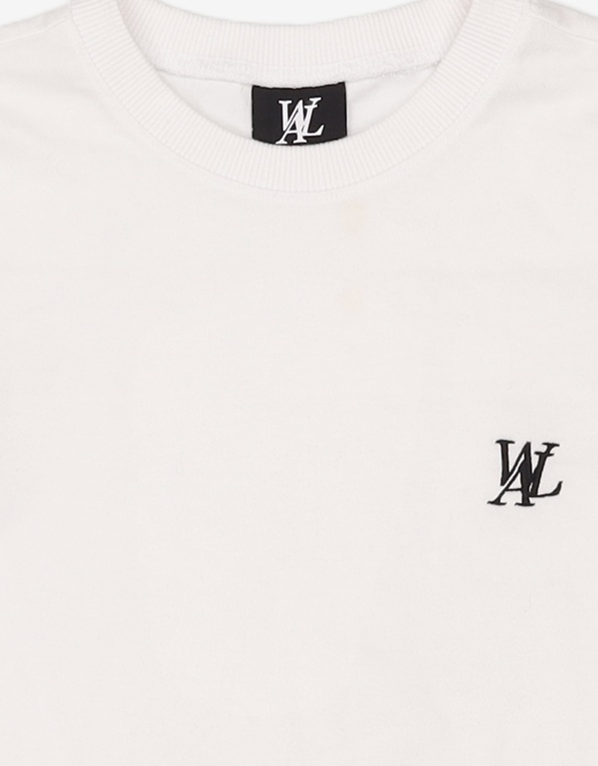 우알롱(WOOALONG) Signature soft slim line T-shirt - WHITE S
