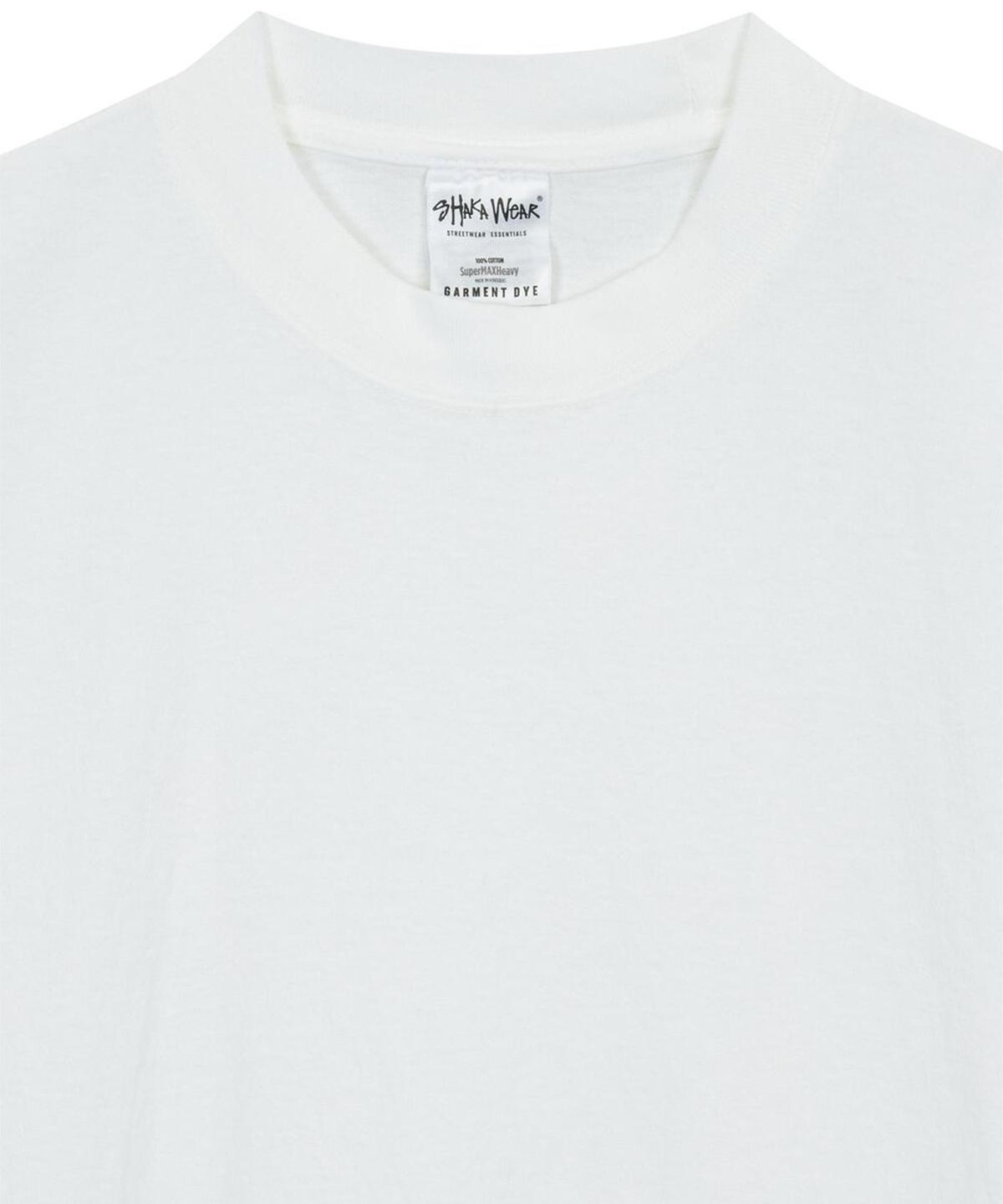 샤카웨어(SHAKA WEAR) 7.5oz 맥스 헤비웨이트 가먼트 다이드 티셔츠 White
